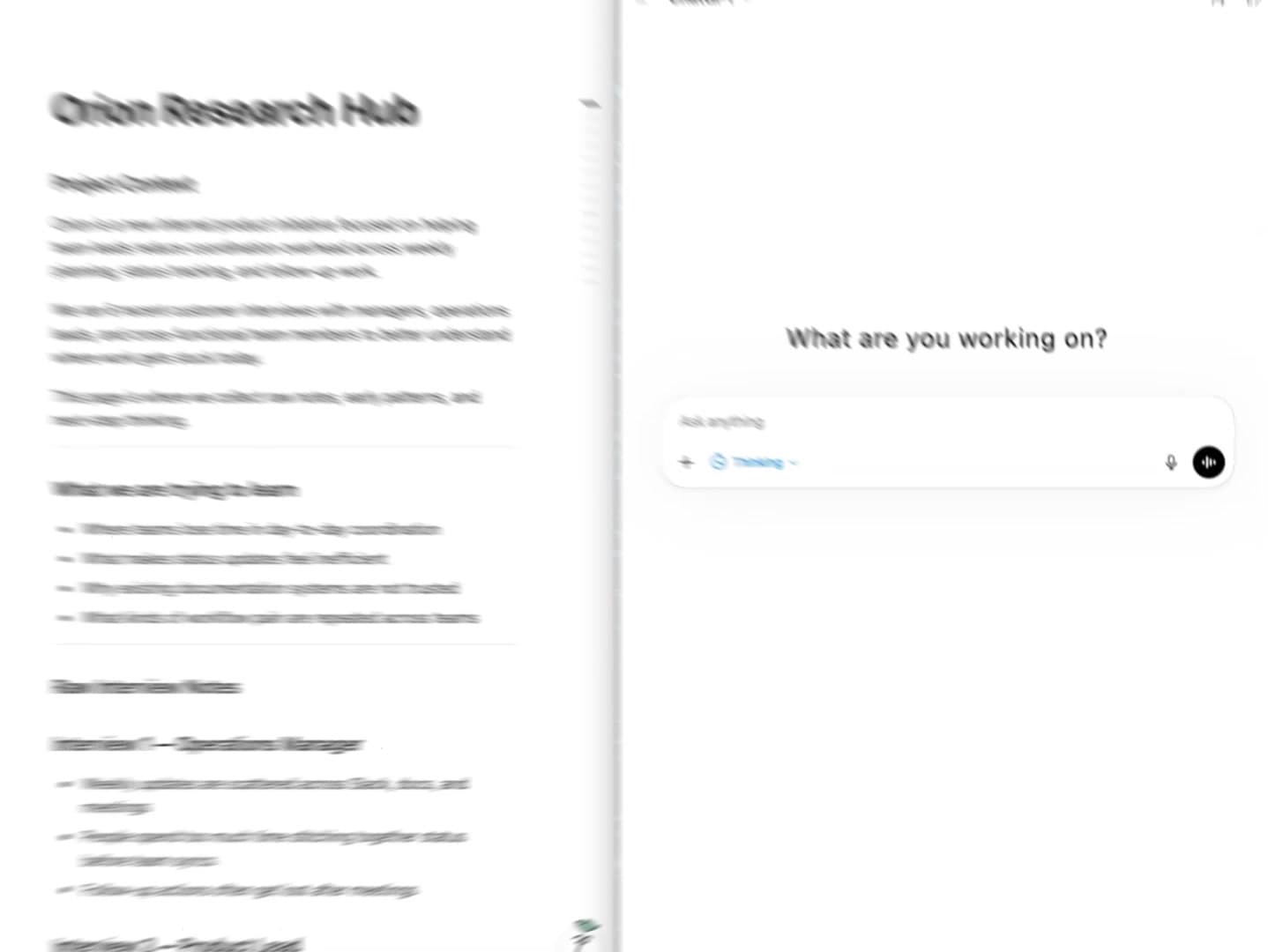 Before: Your knowledge base and your agents live in separate worlds. Context has to be added manually, and results rarely stick.